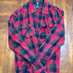 Element-Flannel shirt- "wind, weather,fire, earth"- size medium